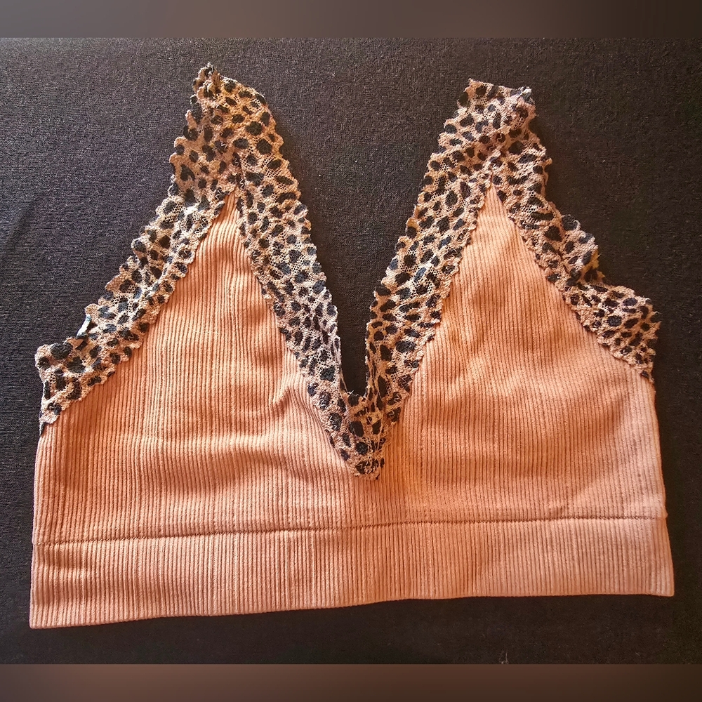 Cheetah print & tan VS PINK bralette size small